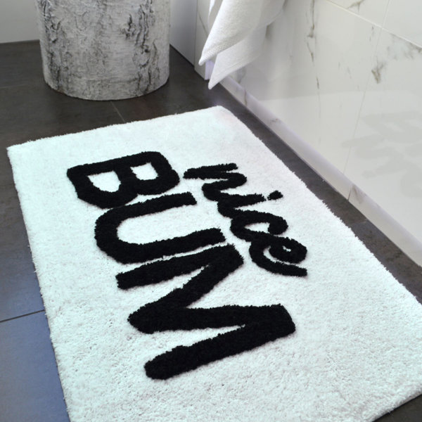 17 Stories Kaitryn Rectangle Slogan Bath Mat Wayfair.co.uk